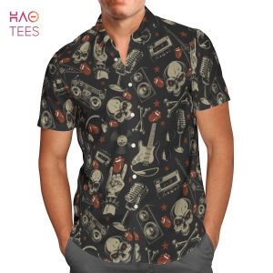 The Rolling Stones Rock AOP Hawaiian Shirt The Rolling Stones Rock AOP Hawaiian Shirt