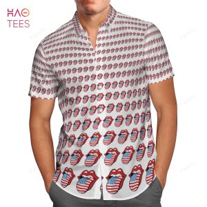 The Rolling Stones USA Logo AOP Hawaiian Shirt