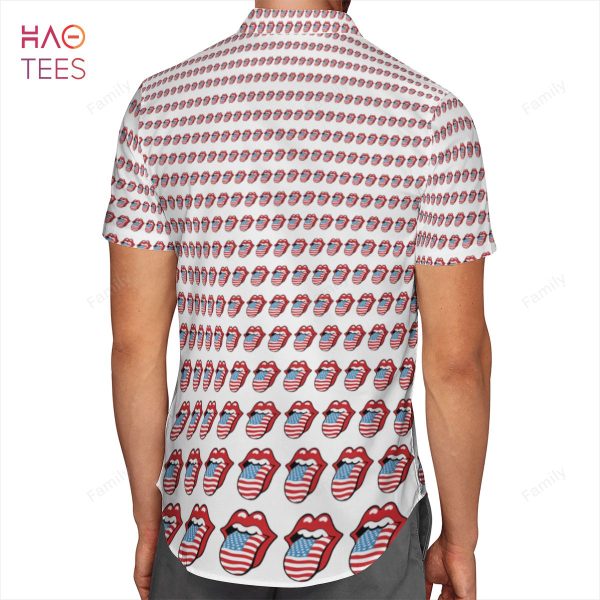 The Rolling Stones USA Logo AOP Hawaiian Shirt