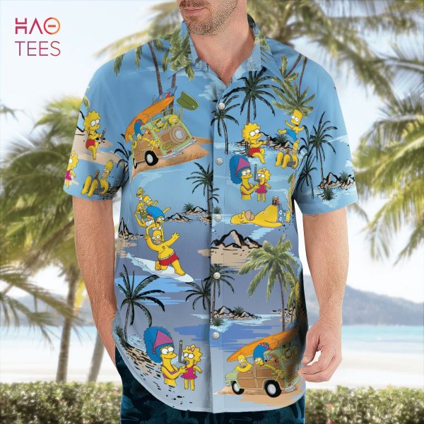 The Simpsons Family On The Beach Hawaiian Shirt