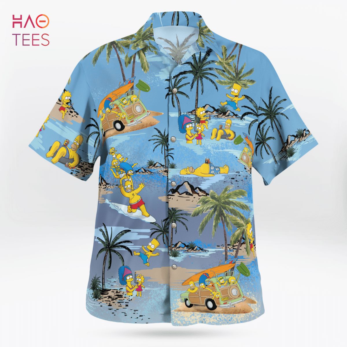 BEST The Simpsons Family On The Beach Hawaiian Shirt