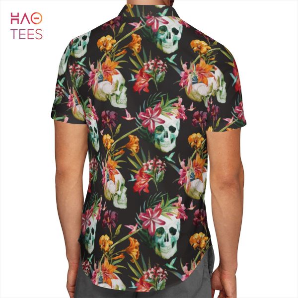 Tropical Flower Skull Hawaiian Shirt