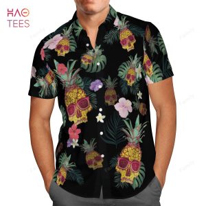 Tropical Pineapple Skull Hawaiian Shirt