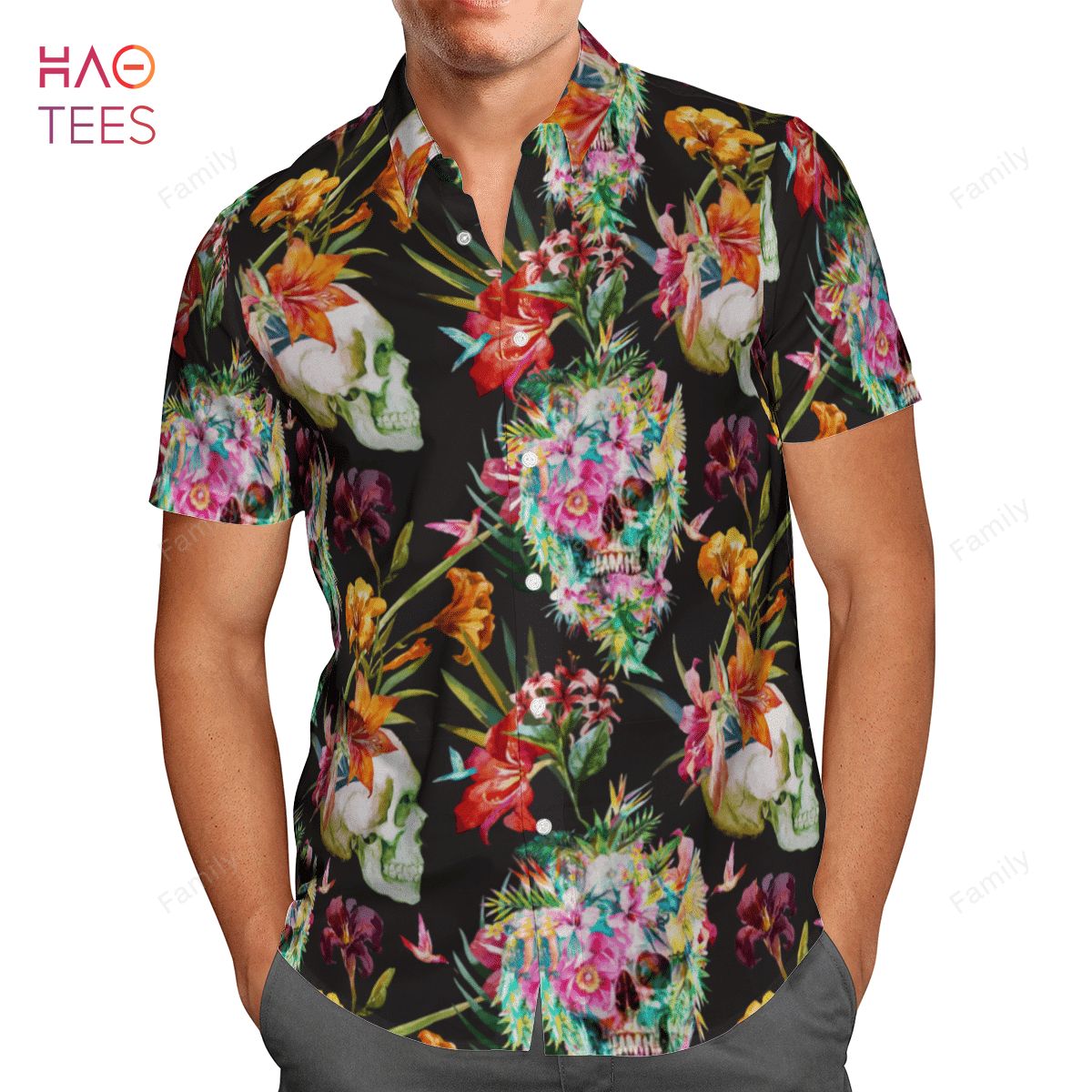 Tropical Skull Aloha Shirt