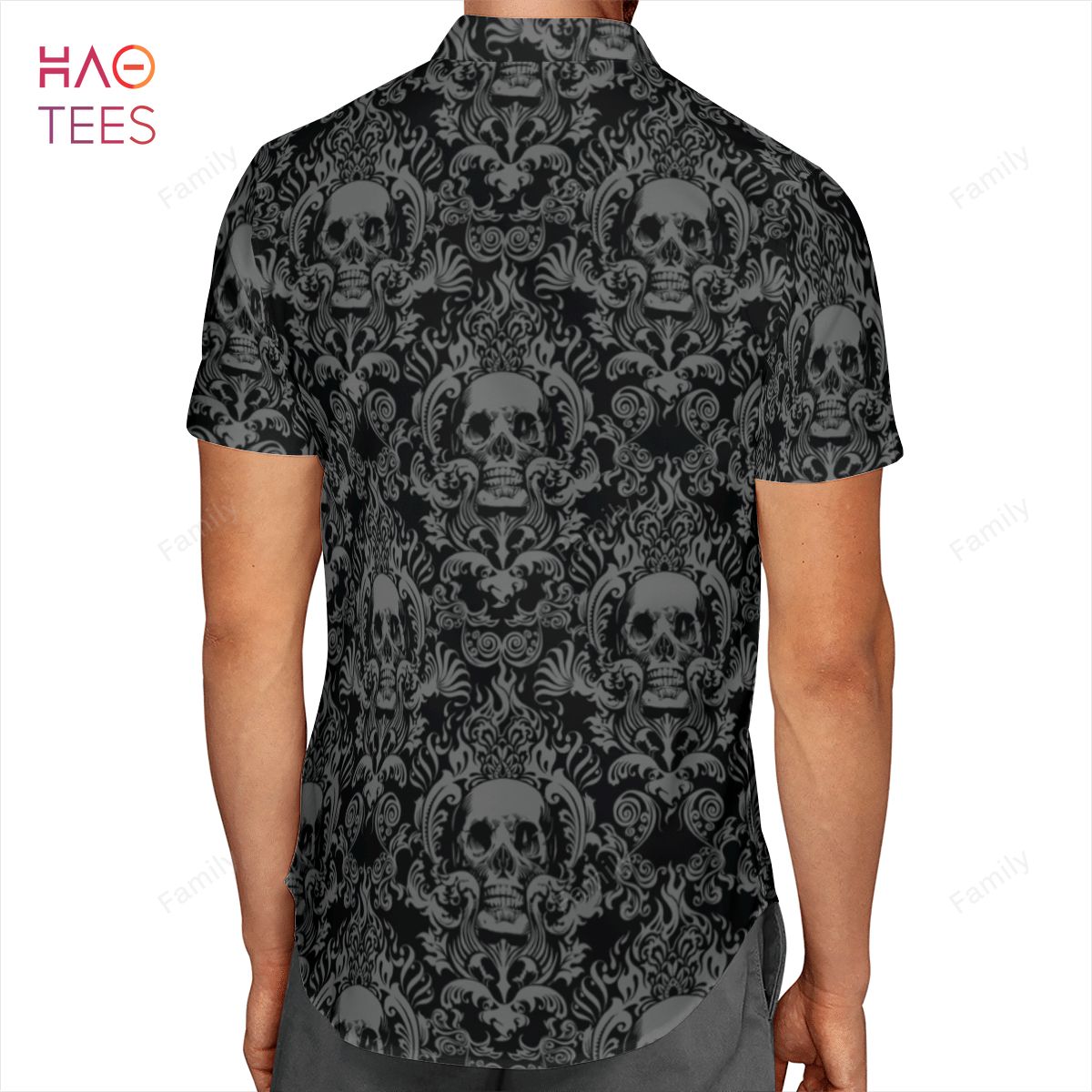 Whispered Skull Pattern Hawaiian Shirt