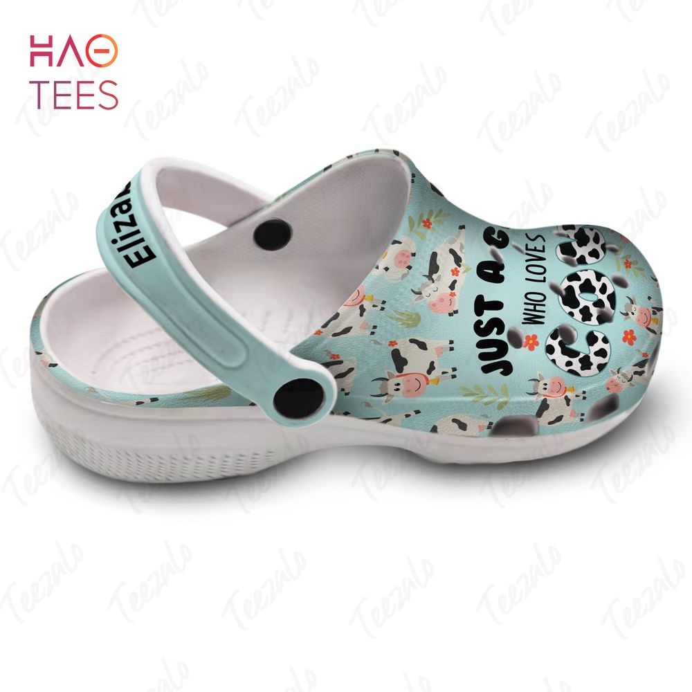 Just A Girl Who Loves Cow Personalized Crocs Shoes Just A Girl Who Loves Cow Personalized Crocs Shoes