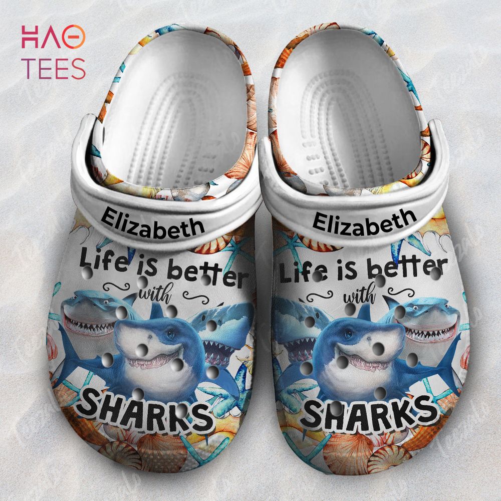 Life Is Better With Sharks Personalized Crocs Shoes