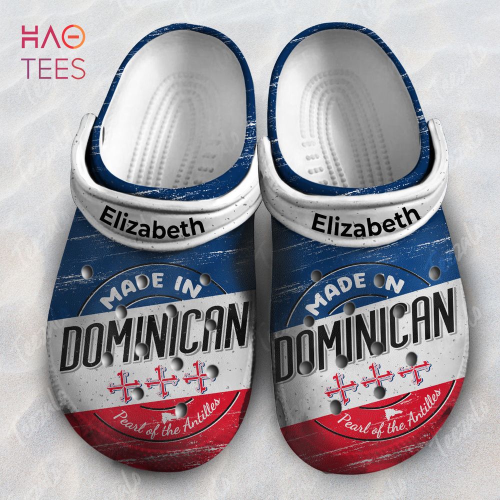 Made In Dominican Flag Pearl Of The Antilles Personalized Crocs Shoes