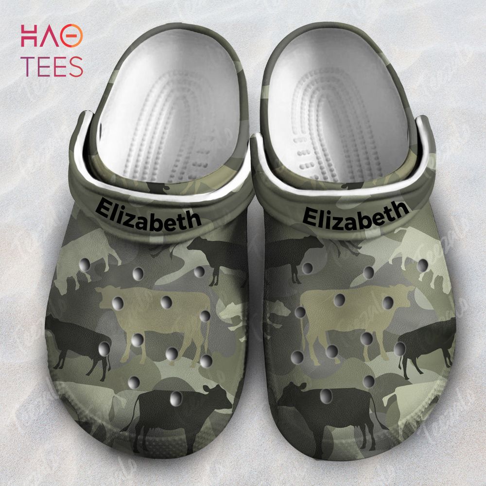Many Cows Personalized Crocs Shoes With Camouflage Pattern