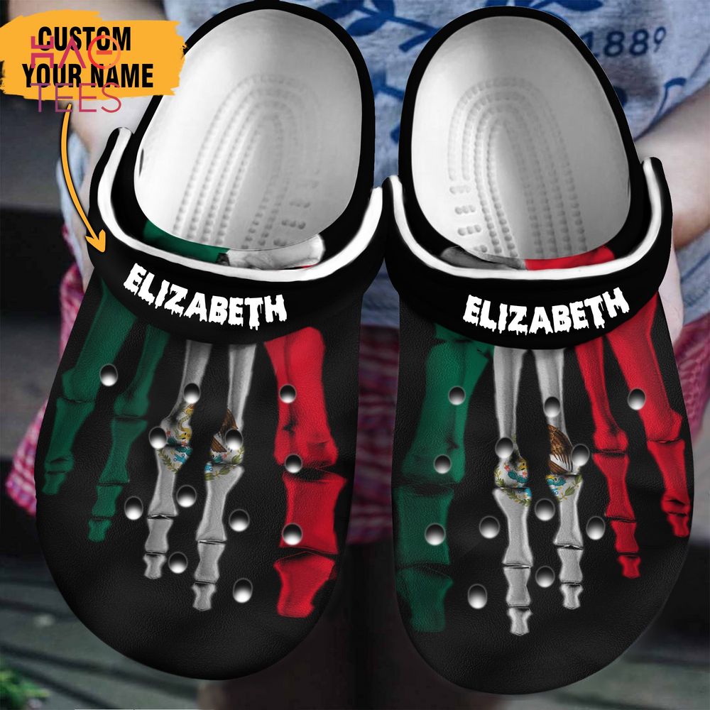 Mexican Foot Bones Personalized Crocs Shoes For Halloween, Mexico Crocs Shoes Mexican Foot Bones Personalized Crocs Shoes For Halloween, Mexico Crocs Shoes