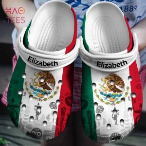 Mexico Flag With Symbols Around Personalized Crocs Shoes