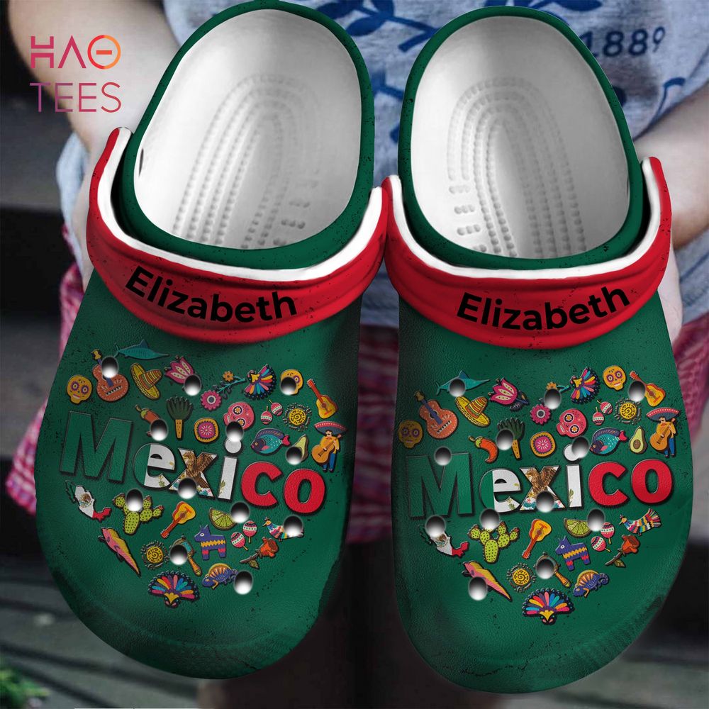 Mexico Symbols Heart Personalized Crocs Shoes