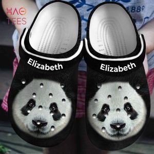 Panda Head Personalized Crocs Shoes With Your Name, Panda Crocs Shoes