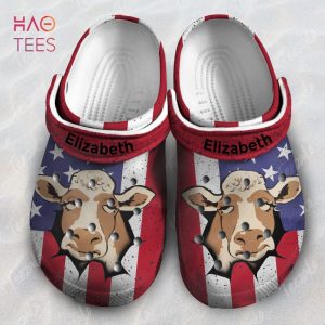 Patriotic Cow Inside Me Personalized Crocs Shoes
