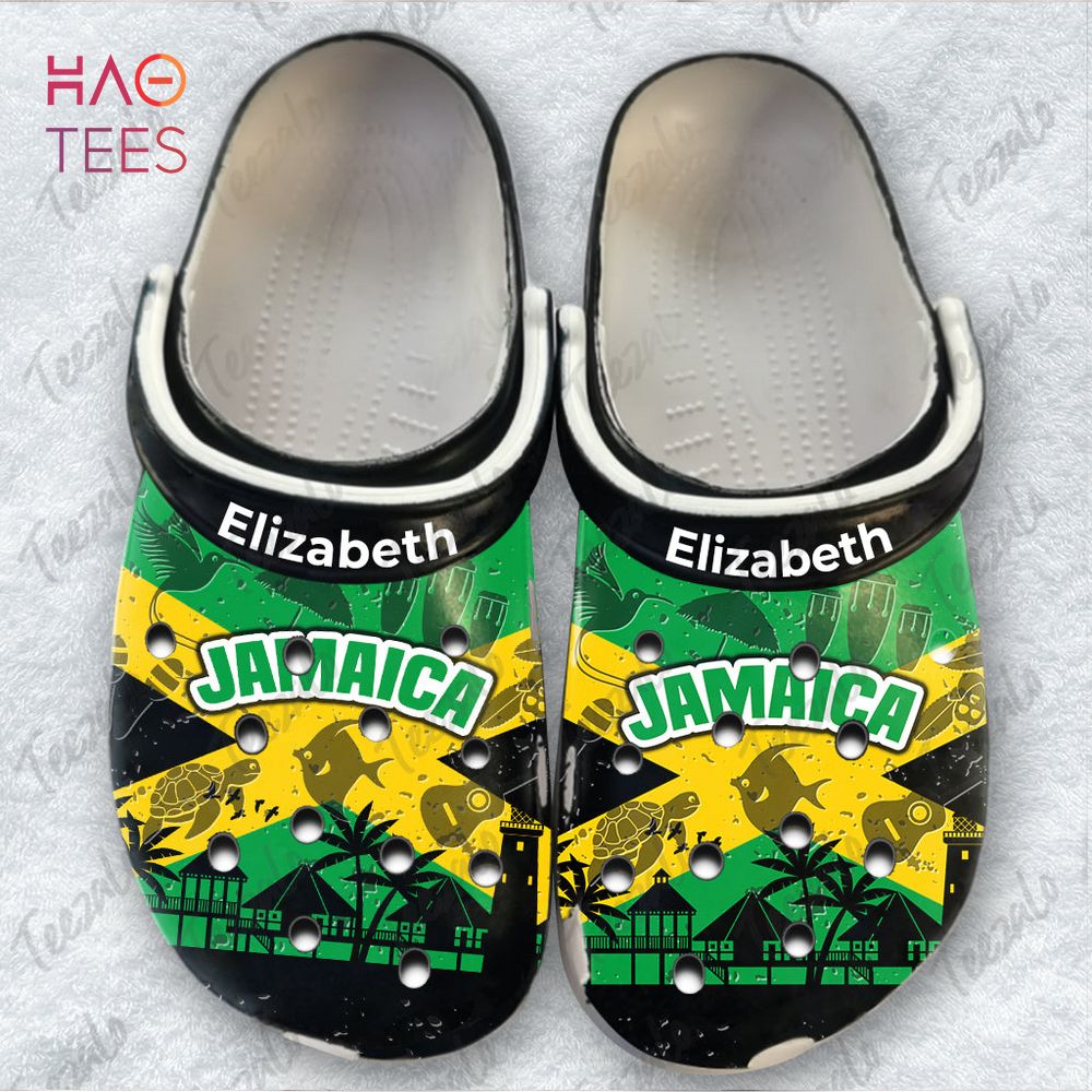 Personalized Jamaica Flag Heritage Symbols Crocs Shoes