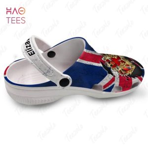 Personalized Tudor Crown UK Flag Clog Crocs Shoes Gift for UK Lover