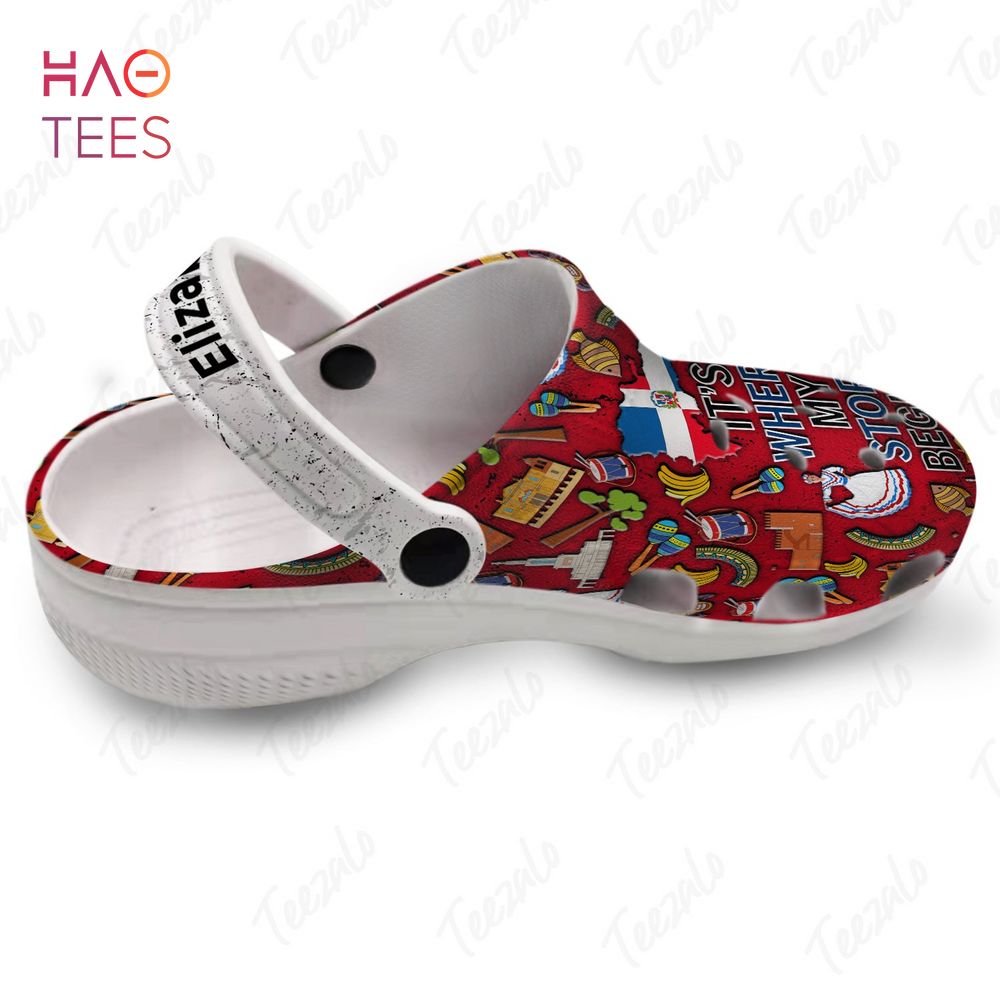 Pride Dominican Where My Story Begins Personalized Crocs Shoes Pride Dominican Where My Story Begins Personalized Crocs Shoes