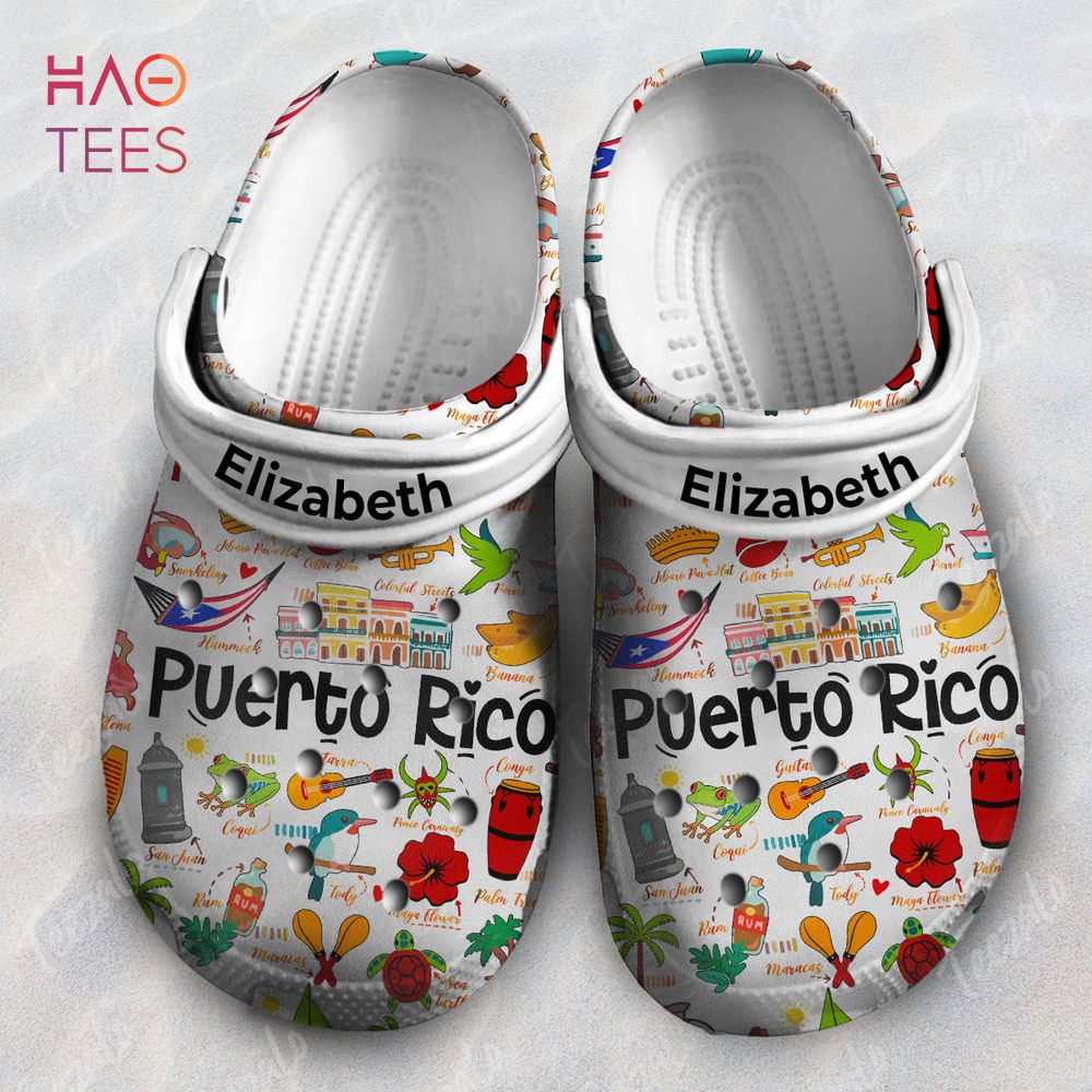 Proud Puerto Rican Symbols Personalized Crocs Shoes
