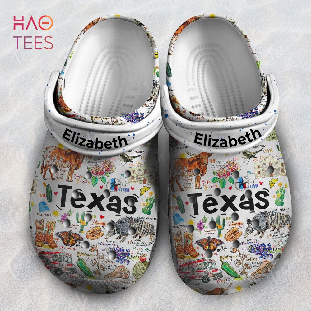 Proud Texas Symbols Personalized Crocs Shoes