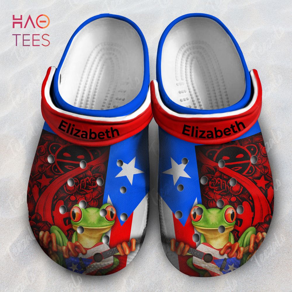 Puerto Rican Roots Flag Heritage Personalized Crocs Shoes