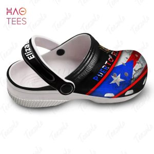 Puerto Rico Flag Coat of Arms Custom Your Name Crocs Shoes