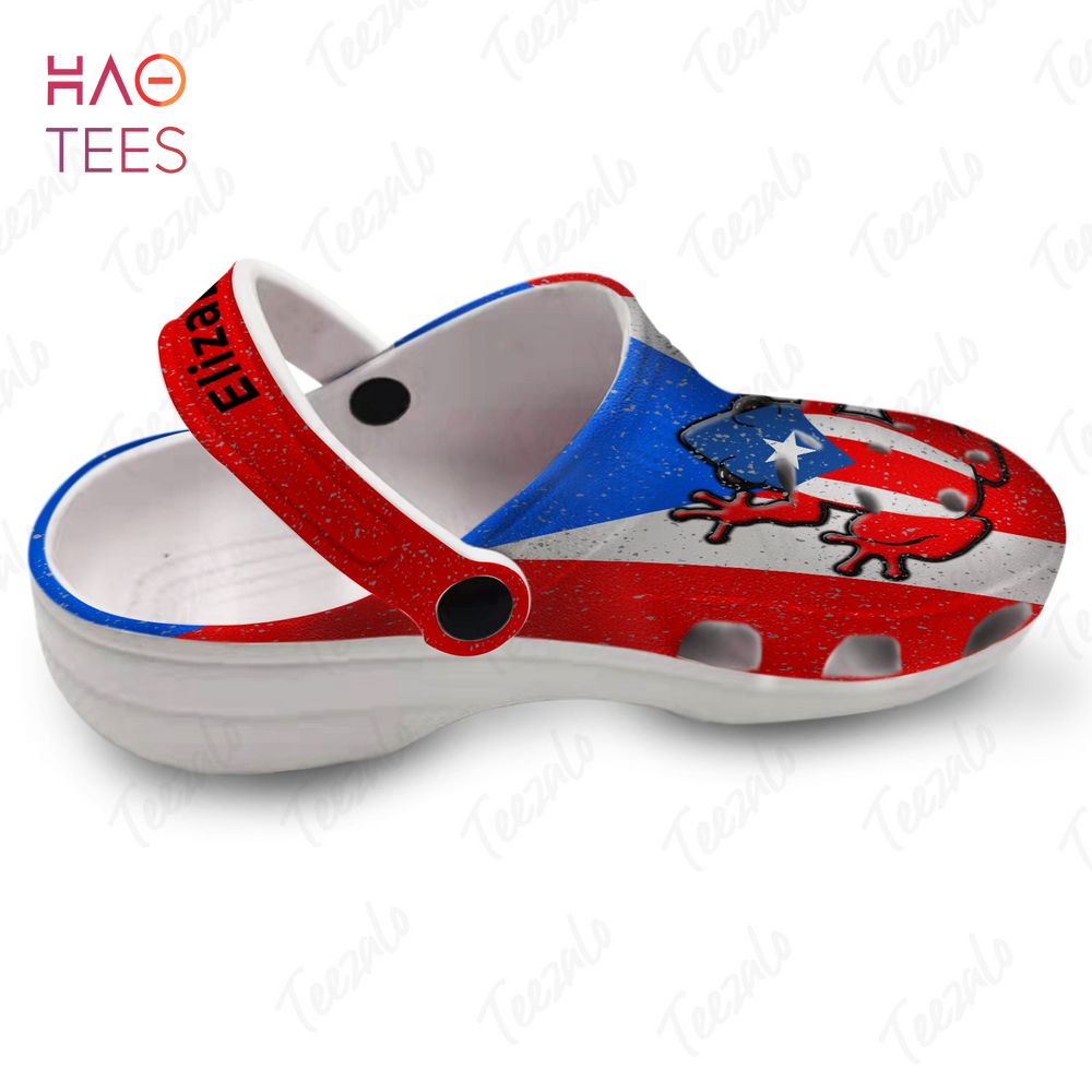 Puerto Rico Flag Coqui Personalized Clog Crocs Shoes