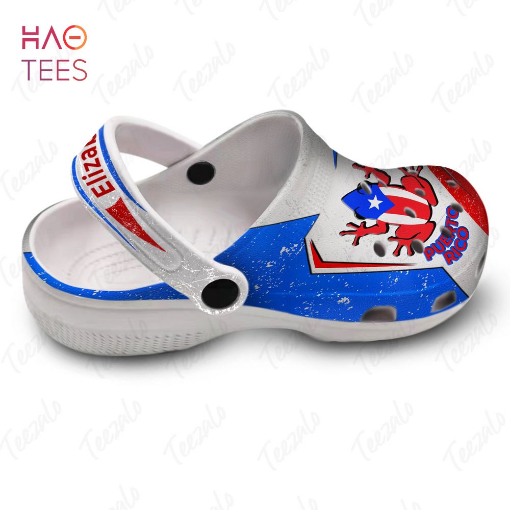 Puerto Rico Flag Cover Personalized Clog Crocs Shoes