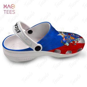 Puerto Rico Flag Heart With Symbols Custom Your Name Crocs Shoes