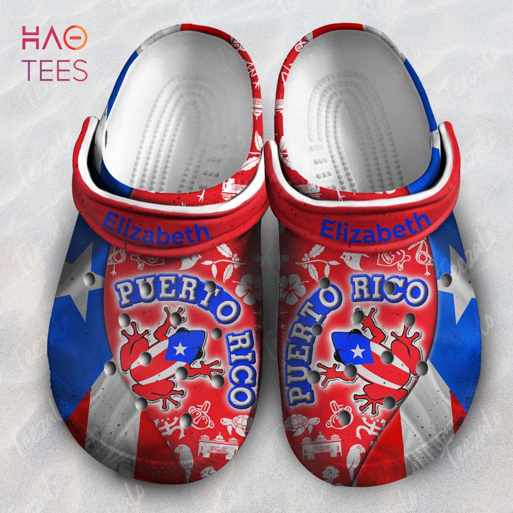 Puerto Rico Flag Mix Symbols Personalized Crocs Shoes
