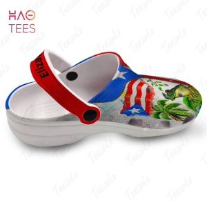 Puerto Rico Flag Palm Frog Personalized Crocs Shoes