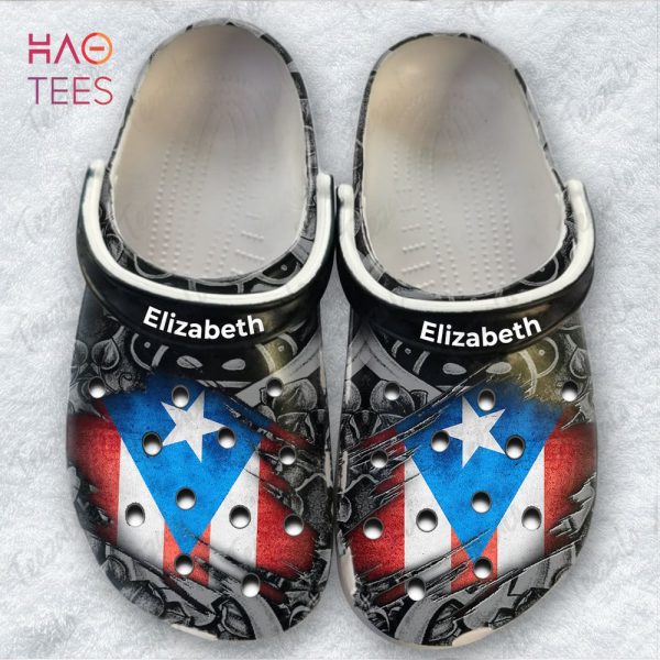 Puerto Rico Flag Personalized Crocs Shoes With Symbols Full