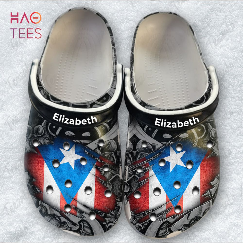 Puerto Rico Flag Personalized Crocs Shoes With Symbols Full