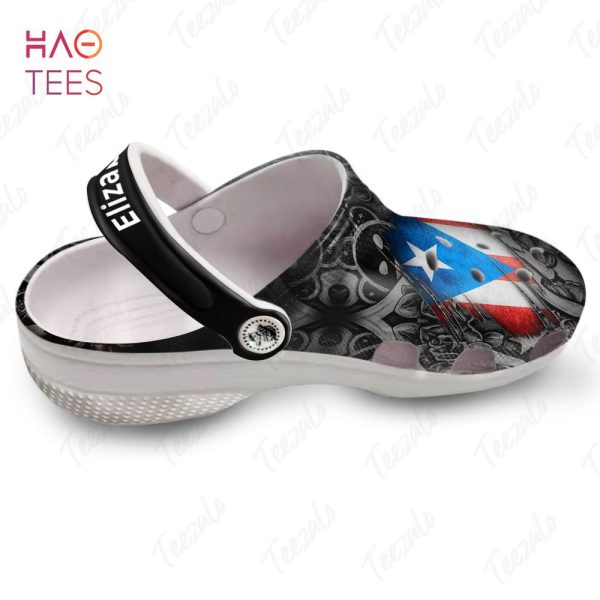 Puerto Rico Flag Personalized Crocs Shoes With Symbols Full