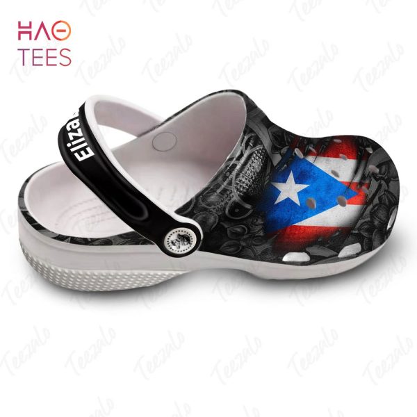 Puerto Rico Flag Personalized Crocs Shoes With Symbols Full