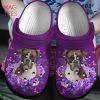 Purple Roses And Chicken Crocs Shoes