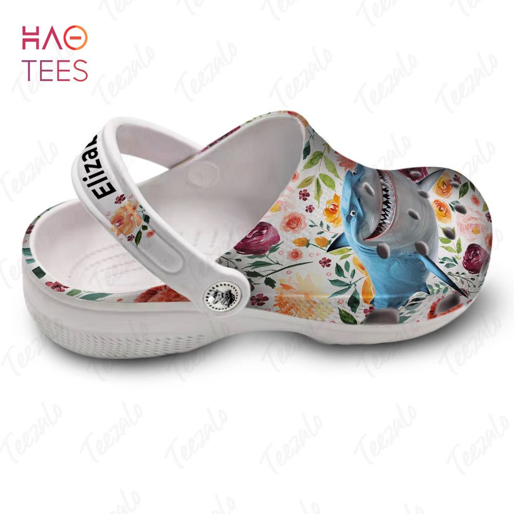 Shark Flower Crocs Shoes Gifts For Shark Lovers Shark Flower Crocs Shoes Gifts For Shark Lovers