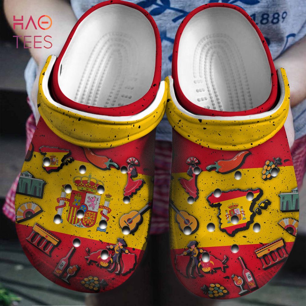 Spain Flag Symbol Crocs Shoes