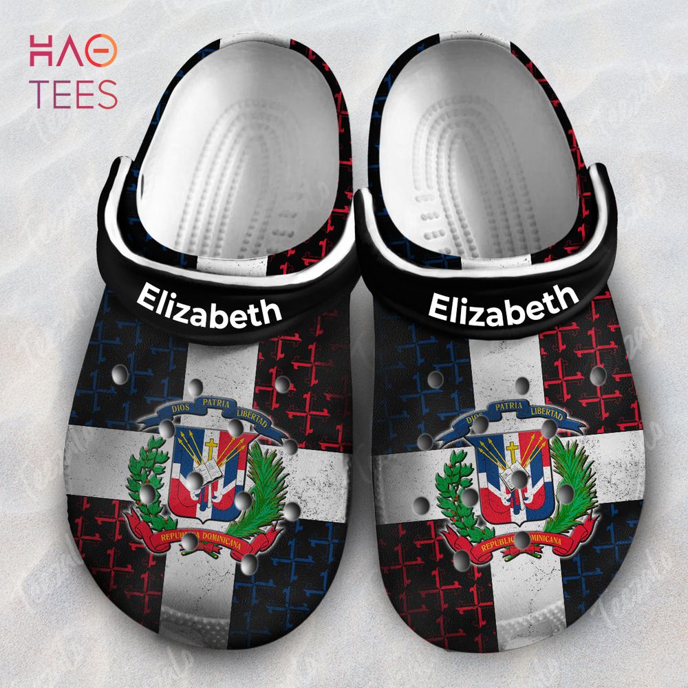 Symbols In Dominican Flag Personalized Crocs Shoes