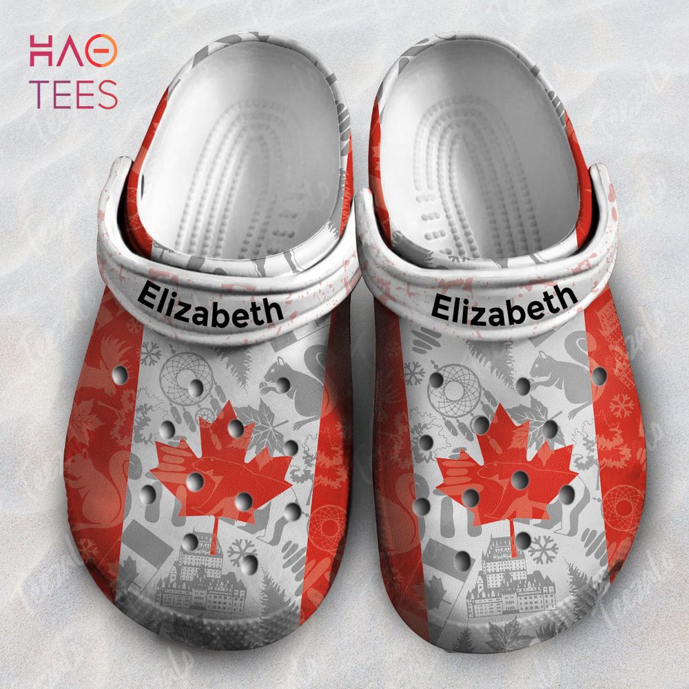 Symbols Shadow Effect In Canada Flag Personalized Crocs Shoes