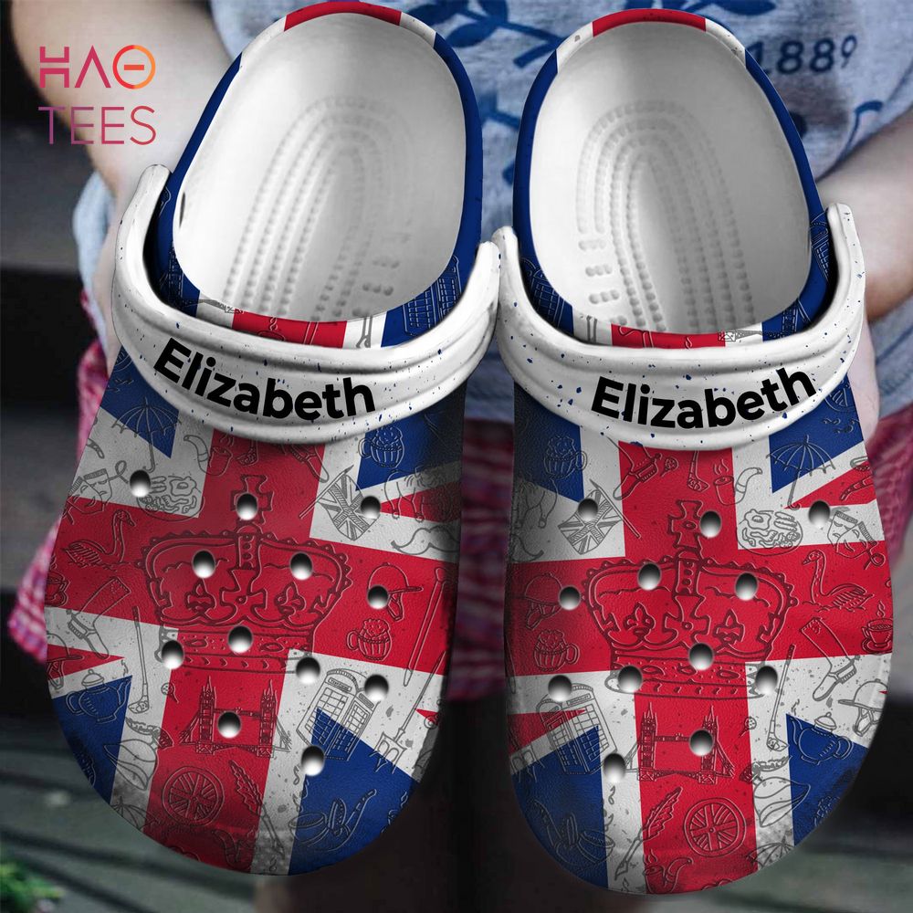 UK British Flag Personalized Crocs Shoes With Your Name
