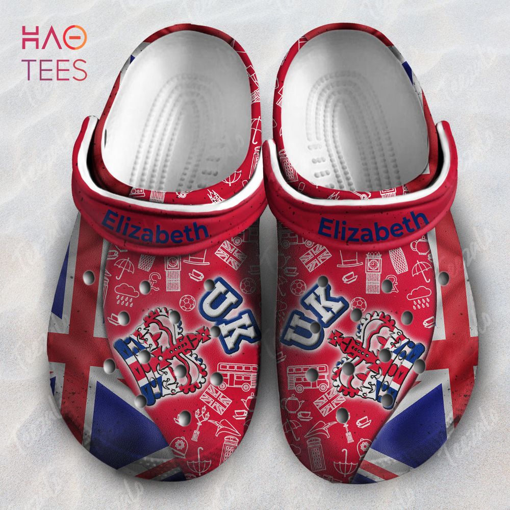 UK Flag Mix Symbols Personalized Crocs Shoes