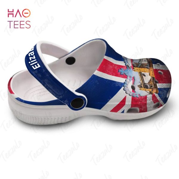 UK Flag Scenery In Symbol Personalized Crocs Shoes