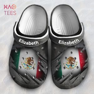 Vintage Mexico Flag Personalized Crocs Shoes With Your Name