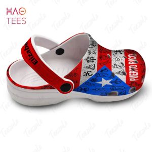 Vintage Puerto Rican Flag Symbols Personalized Crocs Shoes
