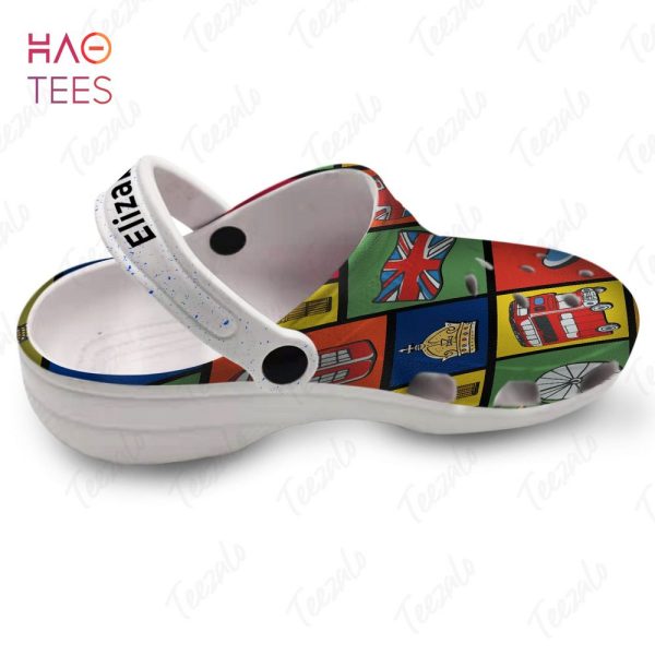 Vintage UK Symbols Crocs Shoes