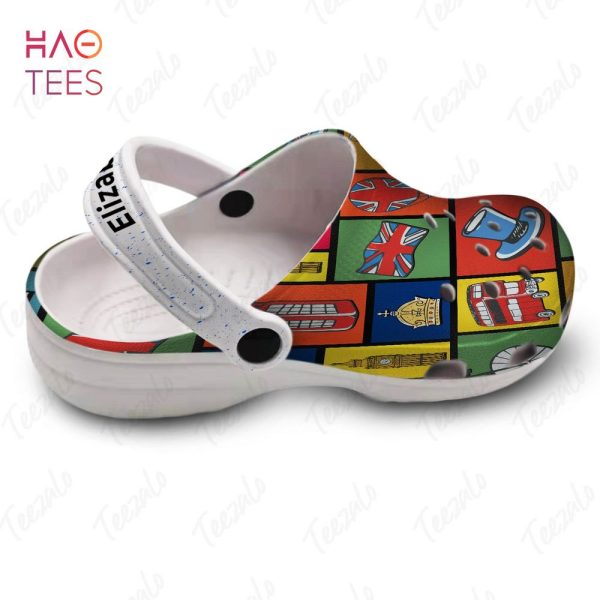 Vintage UK Symbols Crocs Shoes