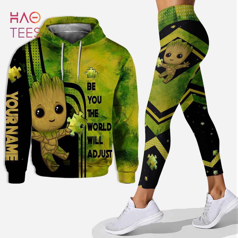BEST Be You The World Will Adjust Personalized Autism Awareness Hoodie & Leggings Set