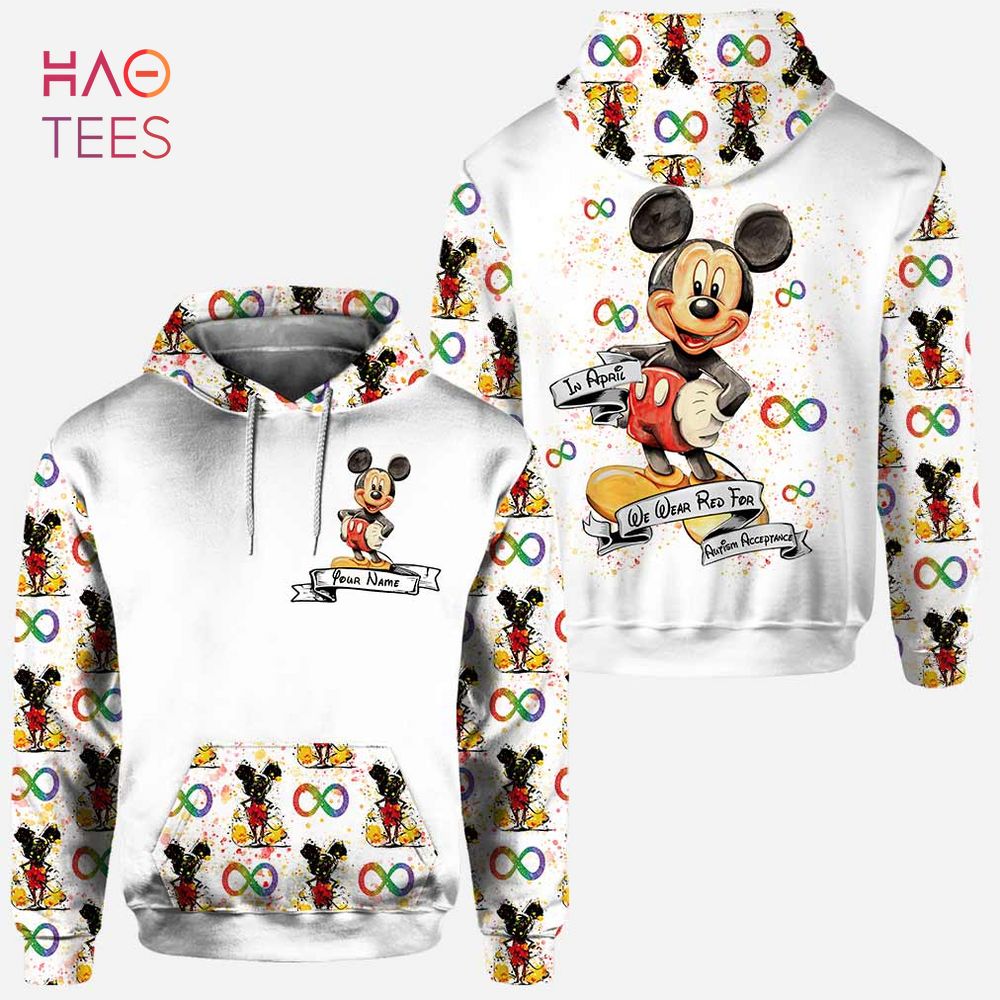 BEST In April We Wear Red Personalized Autism Awareness Hoodie & Leggings BEST In April We Wear Red Personalized Autism Awareness Hoodie & Leggings