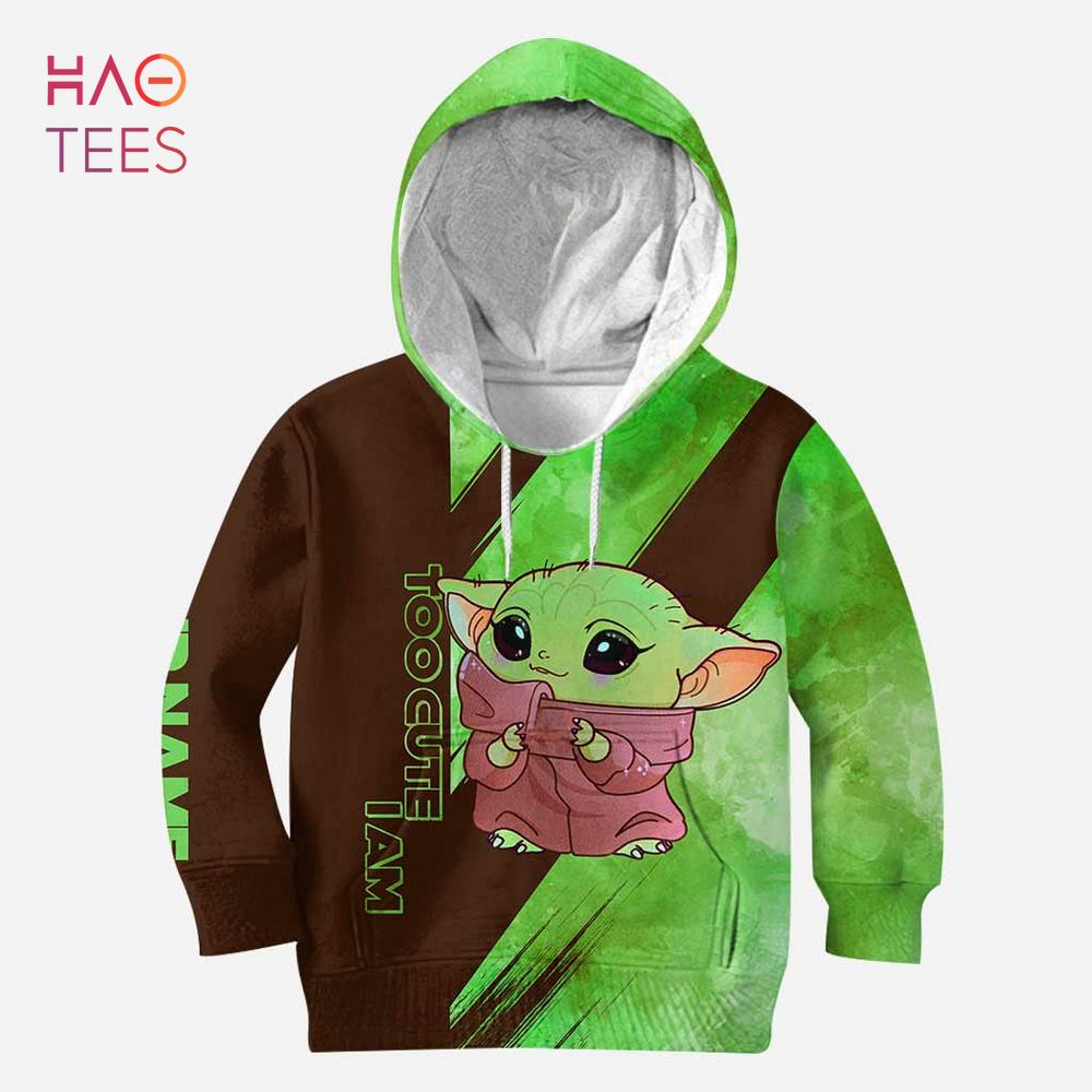 Custom Name Yoda Too Cute I Am All Over Print 3D Rainbow Color Hoodie And  Leggings