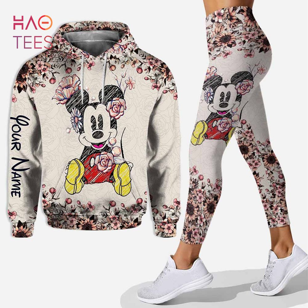 Minnie Mouse Mickey Mouse Combo Leggings And Hollow Tank Top